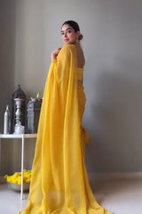 Gurleen Gambhir in Sunheri Kalki Cape set