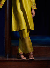 Lime Saher Kurta Set