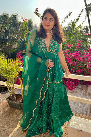 EMERALD ILYANA SHARARA SET