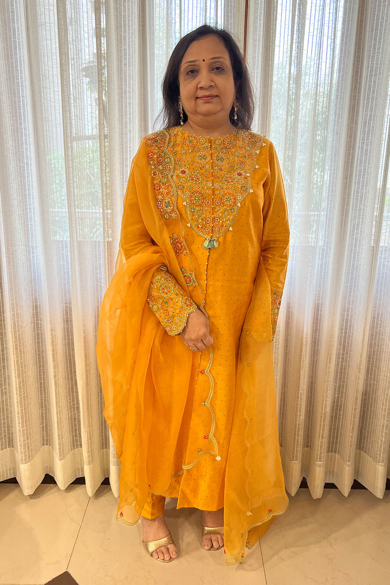 TURMERIC NAVELI KURTA SET