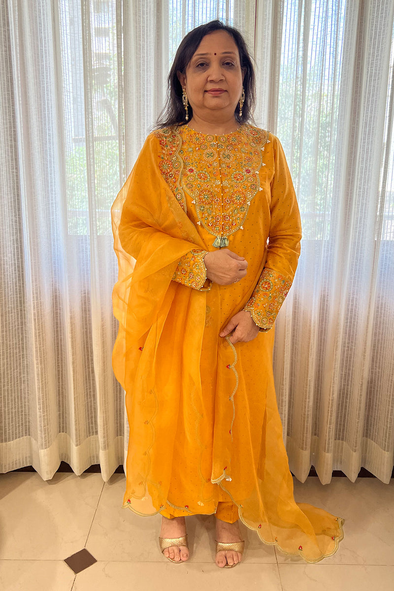 TURMERIC NAVELI KURTA SET
