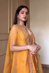 NIDHIGIDWANII IN TURMERIC DANI CAPE SET