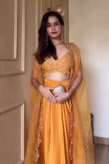 NIDHIGIDWANII IN TURMERIC DANI CAPE SET