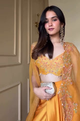 NIDHIGIDWANII IN TURMERIC DANI CAPE SET