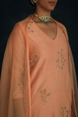 Apricot Kashvi Kurta Set
