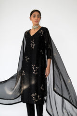 Black Alma Kurta Set