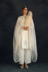 Ecru Sofi Silk Kurta set