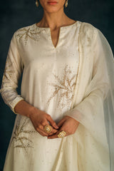 Ecru Sofi Silk Kurta set