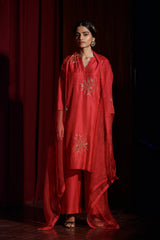 BERRY SOFI SILK KURTA SET