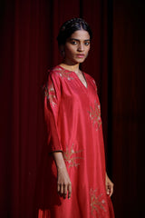 BERRY SOFI SILK KURTA SET