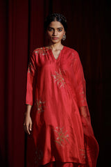 BERRY SOFI SILK KURTA SET