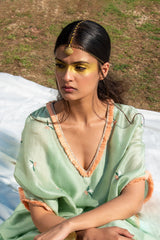 Hariyali Nargis Kaftaan set