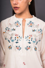 Ivory Chameli layered Kurta set