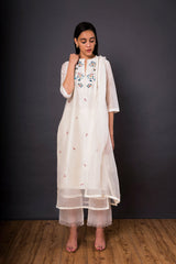 Ivory Chameli layered Kurta set