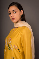 Sunheri Parinda Kurta set