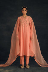 Surbhi Sethi Dua in Salmon Zayra Kurta Set