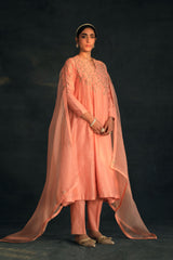 Surbhi Sethi Dua in Salmon Zayra Kurta Set