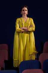 LIME QEERAT KURTA SET