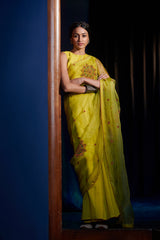 LIME LAISA SAREE SET