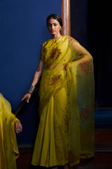 LIME LAISA SAREE SET