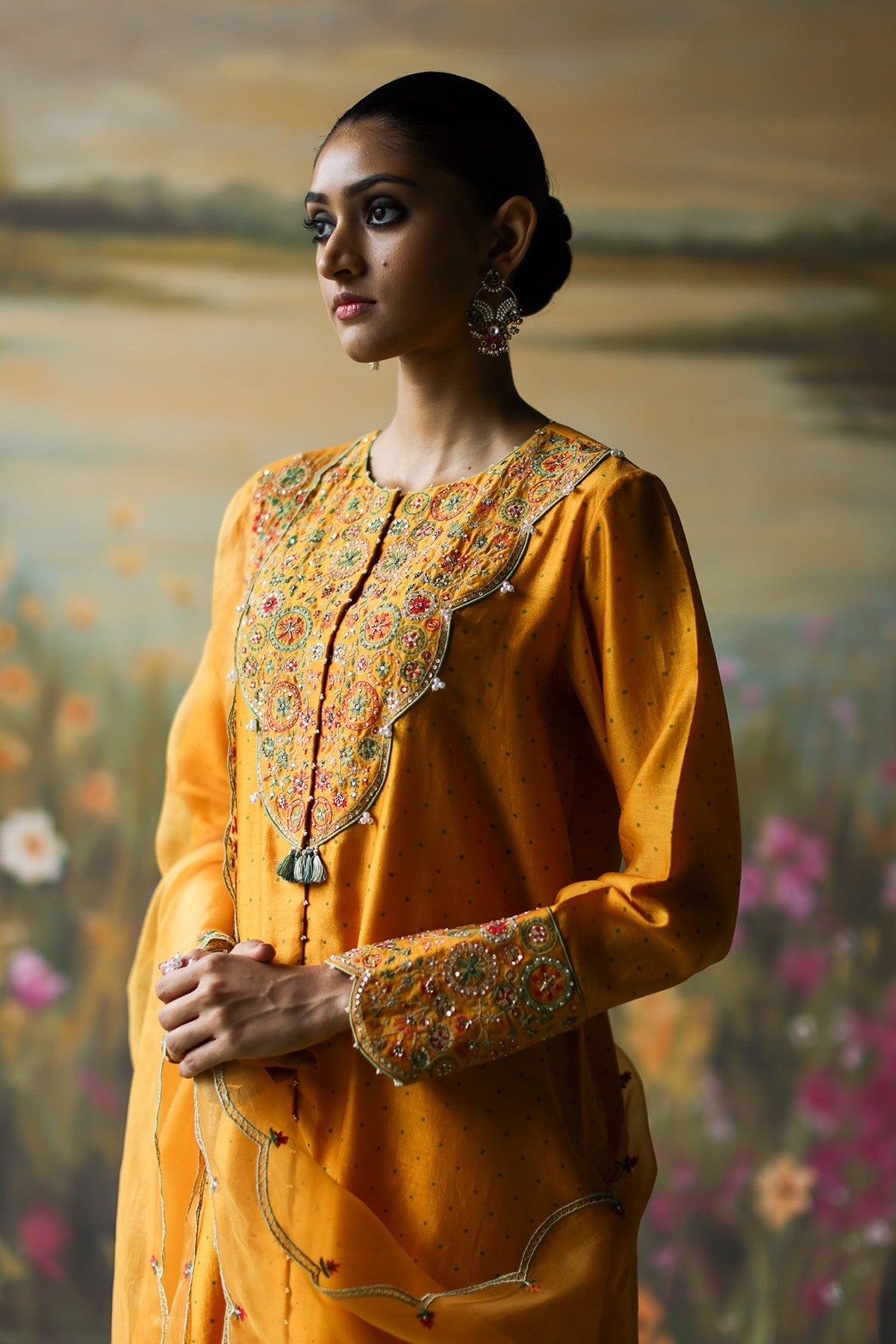 TURMERIC NAVELI KURTA SET – Shikha Mehta