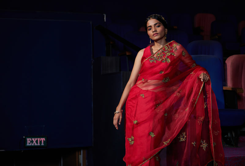 SCARLET RUMI SAREE SET