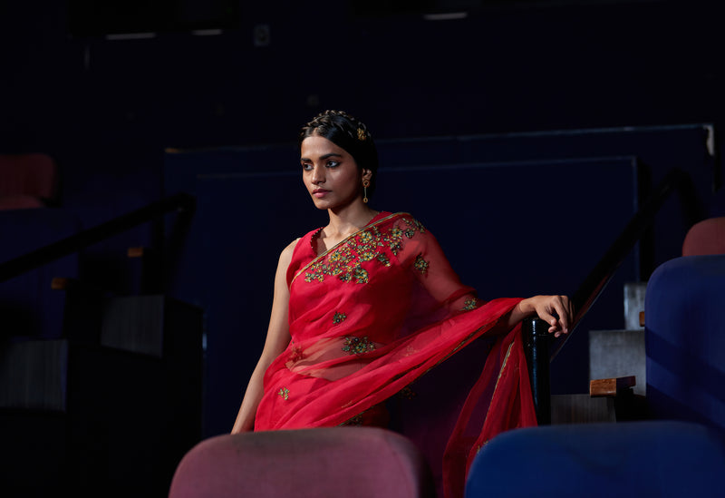 SCARLET RUMI SAREE SET