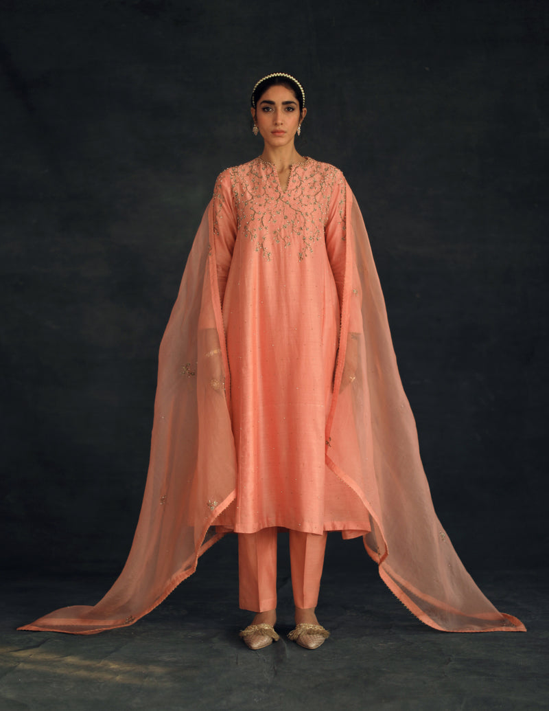 Salmon Zayra Kurta Set