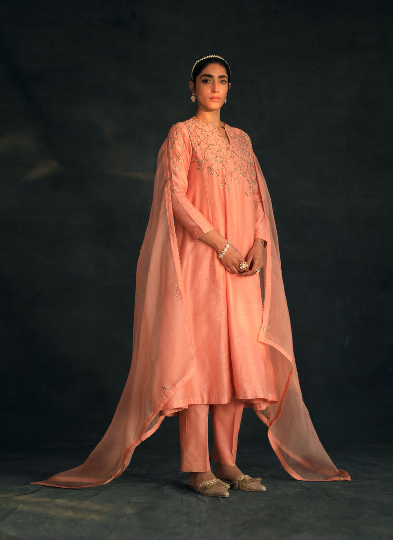 Salmon Zayra Kurta Set