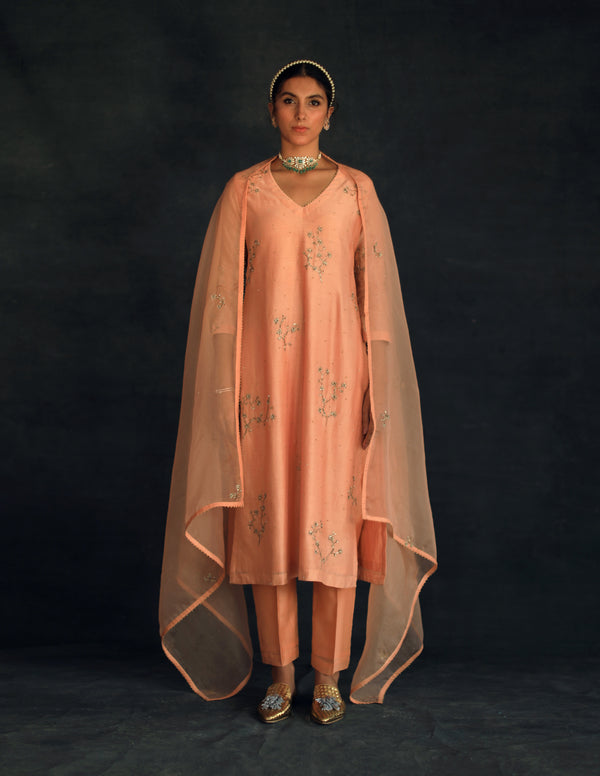 Apricot Kashvi Kurta Set