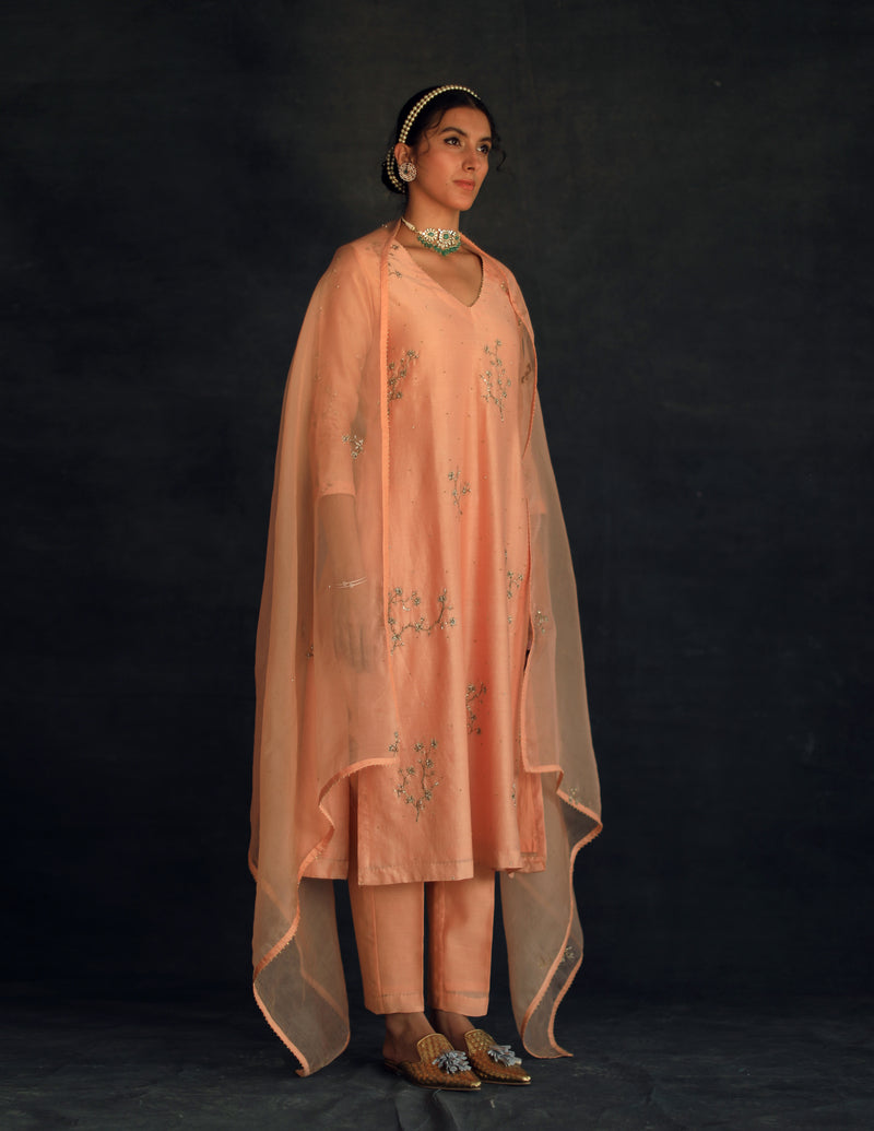 Apricot Kashvi Kurta Set