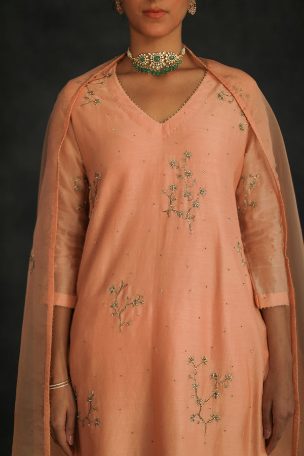 Apricot Kashvi Kurta Set