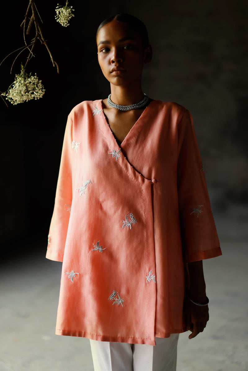 Coral Raavi Top Set