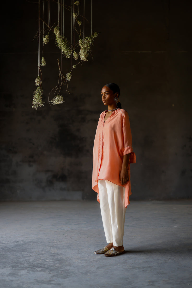 Coral Amy Kameez Set