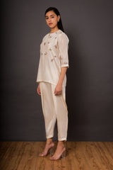 Ivory Amaltaas Cropped Kameez set