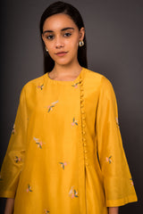 Sunheri Raavi Cropped Kameez set