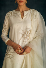Ecru Sofi Silk Kurta set