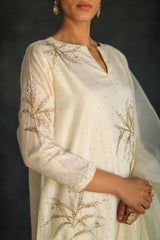 Ecru Sofi Silk Kurta set