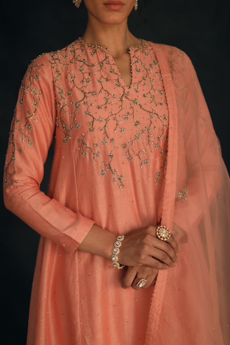 Salmon Zayra Kurta Set