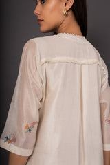 Ivory Amaltaas Cropped Kameez set