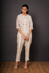 Ivory Amaltaas Cropped Kameez set